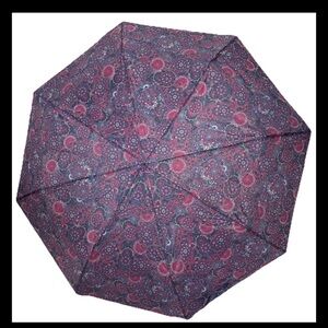 Vintage Women’s Purple Pink Paisley Floral Print Umbrella Accessories